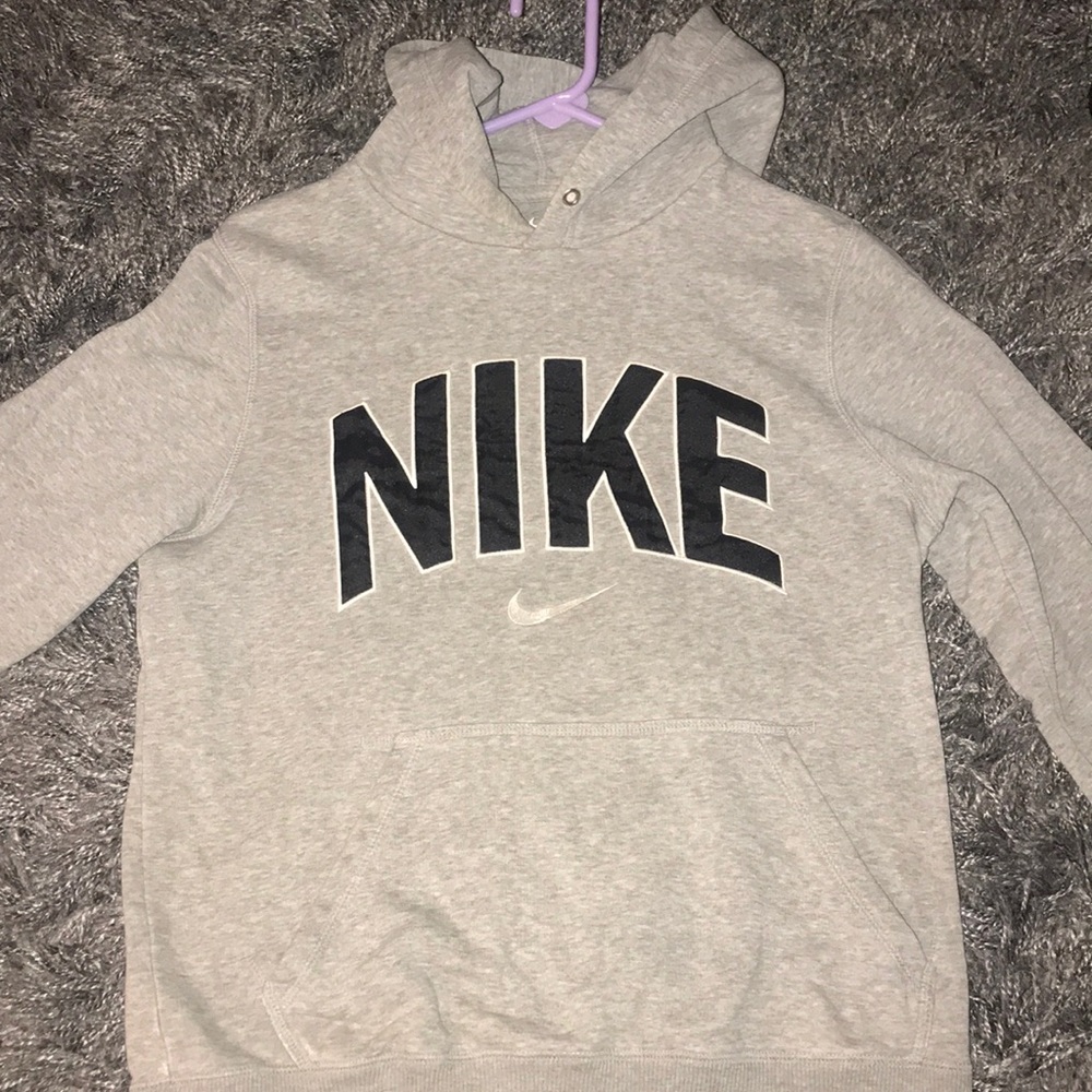 Grey Nike hooded sweatshirt
